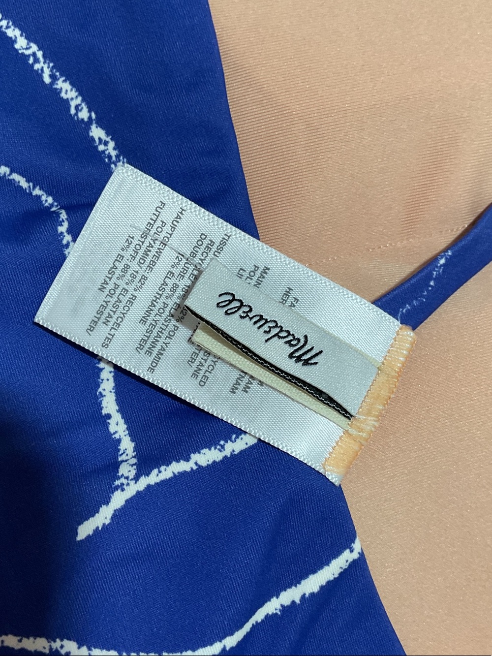 Madewell Two-Piece Bikini Set - Red & Blue Scribble Print - Picture 4 of 8